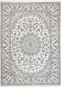 Tappeto Nain Kashmar Persia Medaglione Crema Azzurro 248x346 Cm