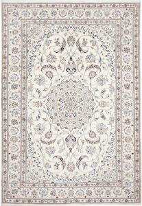 Tappeto Nain Kashmar Persia Medaglione Crema Blu 240x346 Cm