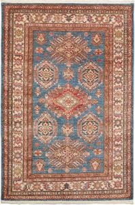 Tappeto Kazak Fine Pakistan Astratto Blu Rosso 118x178 Cm