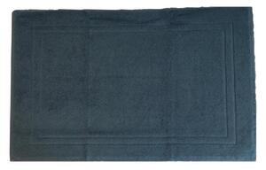 Tappeto bagno rettangolare Eponge in cotone blu 80 x 50 cm