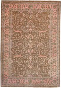Tappeto Zigler Fine Pakistan Medaglione Marrone Rosa Salmone 240x349 Cm