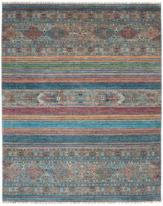 Tappeto Rubin Pakistan Geometrico Blu Arancio 243x305 Cm