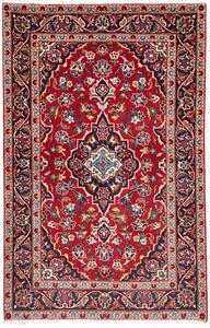 Tappeto Kashan Fine Persia Medaglione Rosso Blu 98x152 Cm