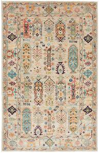 Tappeto Tribal Pakistan Astratto Beige Multicolore 120x193 Cm