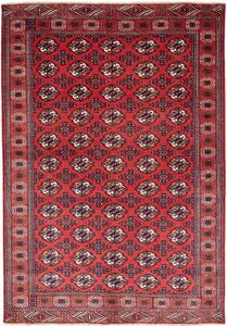 Tappeto Torkaman Persia Astratto Rosso Crema 150x217 Cm