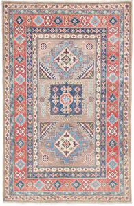 Tappeto Kazak Afghanistan Geometrico Beige Rosso 116x182 Cm