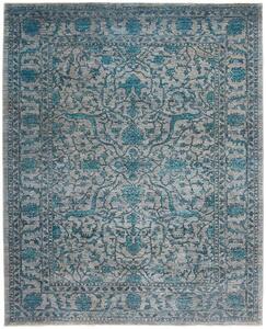 Tappeto Zigler Fine Pakistan Floreale Grigio Blu Petrolio 202x248 Cm