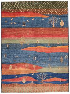 Tappeto Royal Gabbeh Pakistan Astratto Blu Rosso 170x230 Cm