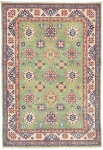 Tappeto Kazak Afghanistan Geometrico Verde Rosso 100x149 Cm