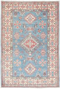 Tappeto Kazak Afghanistan Geometrico Azzurro Beige 101x150 Cm