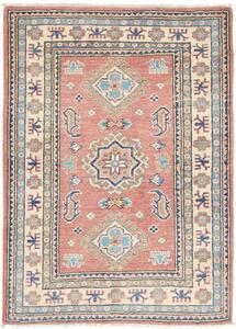 Tappeto Kazak Afghanistan Astratto Rosso Terracotta Azzurro 84x118 Cm