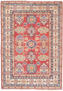 Tappeto Kazak Afghanistan Medaglione Rosso Beige 100x147 Cm