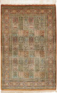 Tappeto Ghom Seta Persia Floreale Beige Arancio 78x120 Cm
