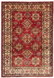 Tappeto Kazak Fine Pakistan Astratto Rosso Beige Blu 101x147 Cm