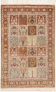 Tappeto Ghom Seta Persia Floreale Terracotta Beige 79x120 Cm