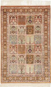 Tappeto Ghom Seta Persia Astratto Terra Cotta Beige 80x120 Cm