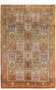 Tappeto Ghom Seta Persia Astratto Oro Terra 59x90 Cm