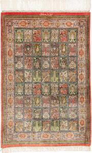 Tappeto Ghom Seta Persia Floreale Multicolore Pastello 60x90 Cm
