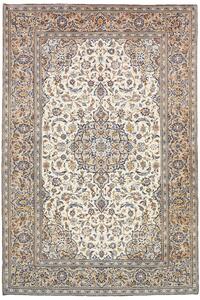 Tappeto Kashan Persia Medaglione Crema Blu 195x292 Cm