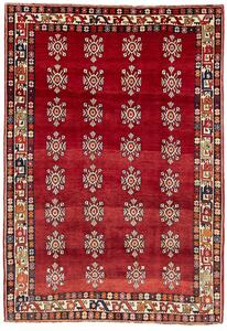Tappeto Shiraz Persia Astratto Rosso Blu 208x300 Cm