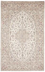 Tappeto Kashan Persia Medaglione Avorio Blu 194x306 Cm