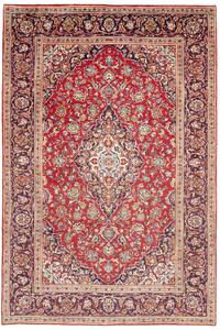 Tappeto Ardakan Persia Medaglione Rosso Scarlatto Blu Notte 203x308 Cm