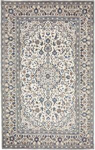Tappeto Kashan Persia Medaglione Crema Blu 195x308 Cm