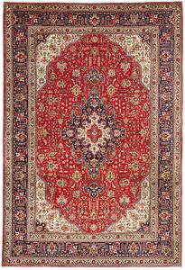 Tappeto Tabriz Persia Medaglione Rosso Blu 202x300 Cm