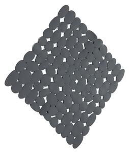 Tappeto antiscivolo quadrato Rock in pvc antracite 53 x 53 cm