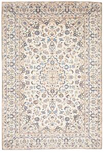 Tappeto Kashan Persia Medaglione Avorio Blu 200x294 Cm