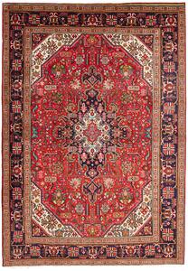 Tappeto Tabriz Persia Geometrico Rosso Blu Scuro 205x285 Cm