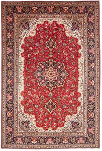 Tappeto Tabriz Persia Medaglione Rosso Crema 200x300 Cm