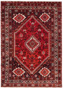 Tappeto Shiraz Persia Geometrico Rosso Blu Scuro 212x298 Cm