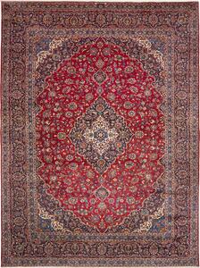 Tappeto Ardakan Persia Medaglione Rosso Blu Scuro 296x400 Cm
