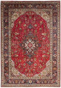 Tappeto Tabriz Persia Medaglione Rosso Blu 203x295 Cm