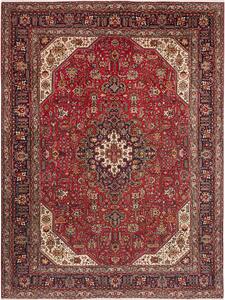 Tappeto Tabriz Persia Medaglione Rosso Blu 248x334 Cm