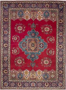 Tappeto Tabriz Persia Medaglione Rosso Blu 243x330 Cm
