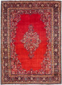 Tappeto Sarough Persia Floreale Rosso Blu 283x400 Cm