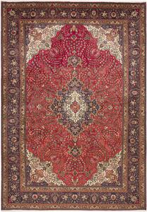 Tappeto Tabriz Persia Medaglione Rosso Blu 247x356 Cm
