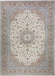 Tappeto Kashan Persia Medaglione Avorio Beige 290x400 Cm