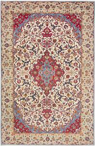 Tappeto Nadjafabad Persia Medaglione Crema Rosso 238x370 Cm