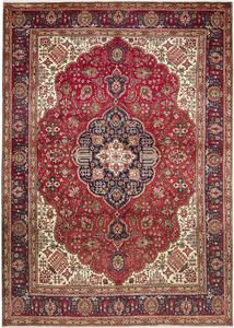 Tappeto Tabriz Persia Medaglione Rosso Blu 250x350 Cm