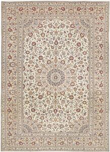 Tappeto Kashan Persia Medaglione Avorio Rosso 250x345 Cm