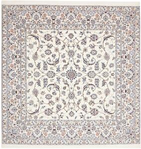 Tappeto Nain 6la Persia Medaglione Crema Blu 207x210 Cm
