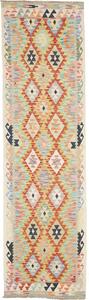 Tappeto Kilim Afghanistan Geometrico Avorio Multicolore 83x295 Cm