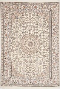 Tappeto Nain 6la Persia Medaglione Avorio Blu 163x238 Cm