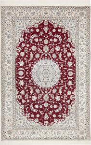 Tappeto Nain 6la Persia Medaglione Rosso Crema 150x230 Cm