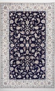 Tappeto Nain 6la Persia Floreale Blu Notte Avorio 161x248 Cm
