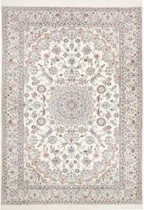 Tappeto Nain 6la Persia Medaglione Avorio Blu 170x242 Cm