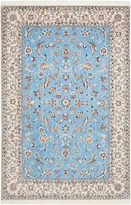 Tappeto Nain 6la Persia Floreale Azzurro Crema 160x244 Cm